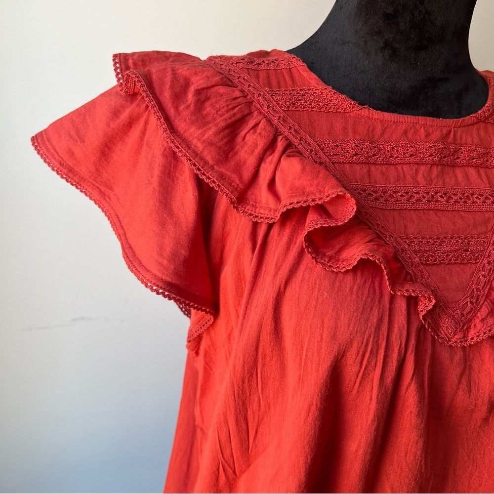 Old Navy Coral Ruffled Blouse - L - Picture 2 of 6